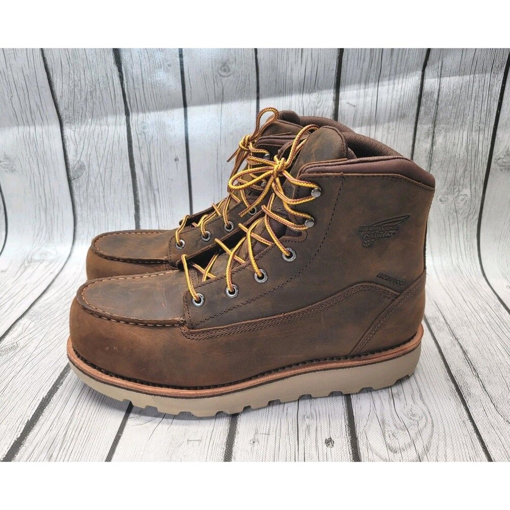 Red Wing 2440 Mens 9.5 EE Traction Tred Lite 6" Waterproof Safety Toe Boots